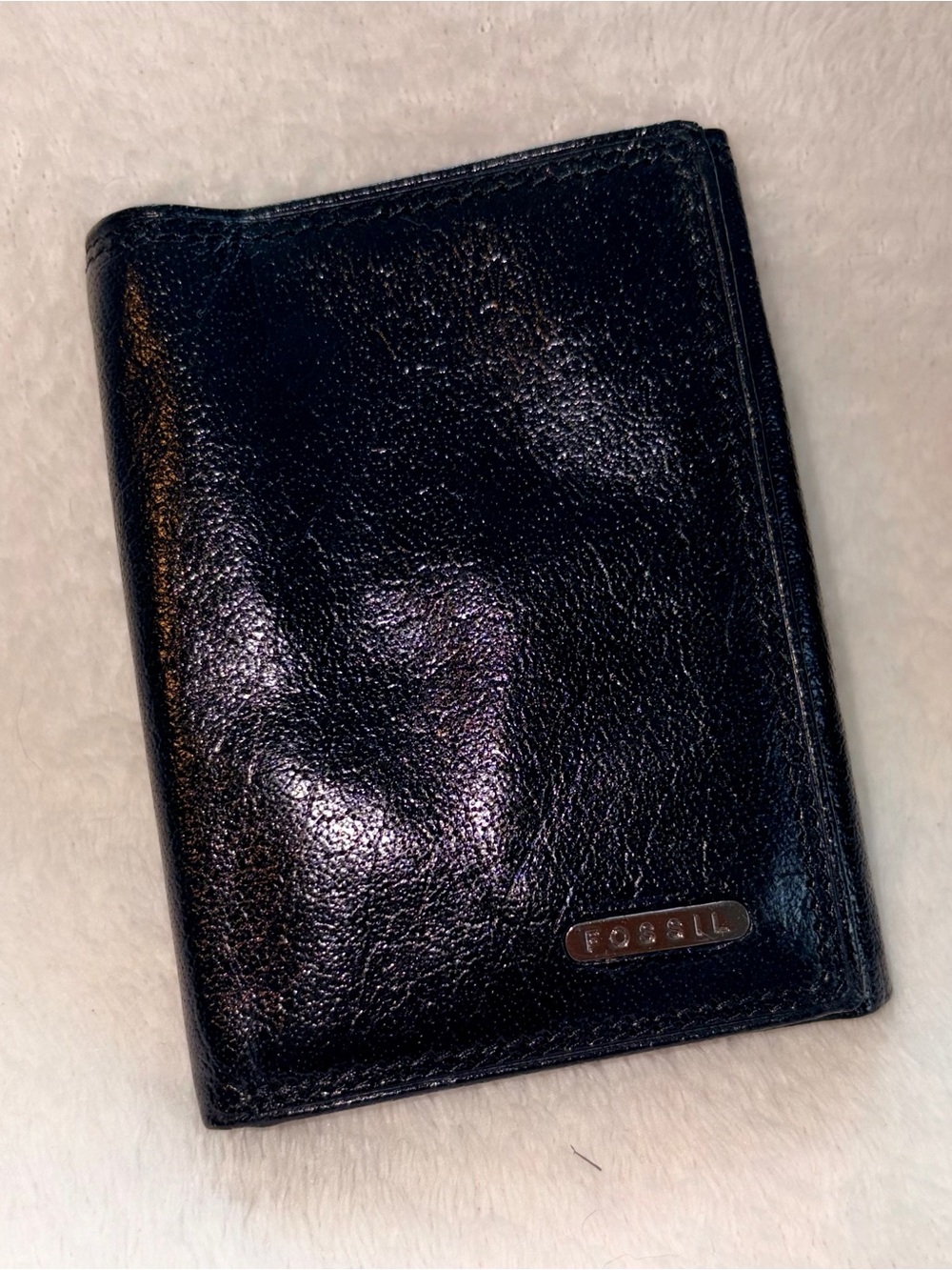 Fossil Leather Tri Fold Wallet Unisex